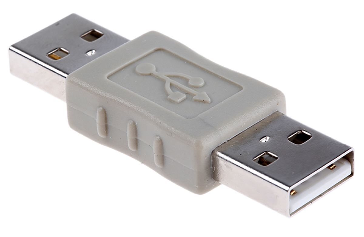514-2610 RS PRO USB Type A to Male to USB Type A Male Adapter