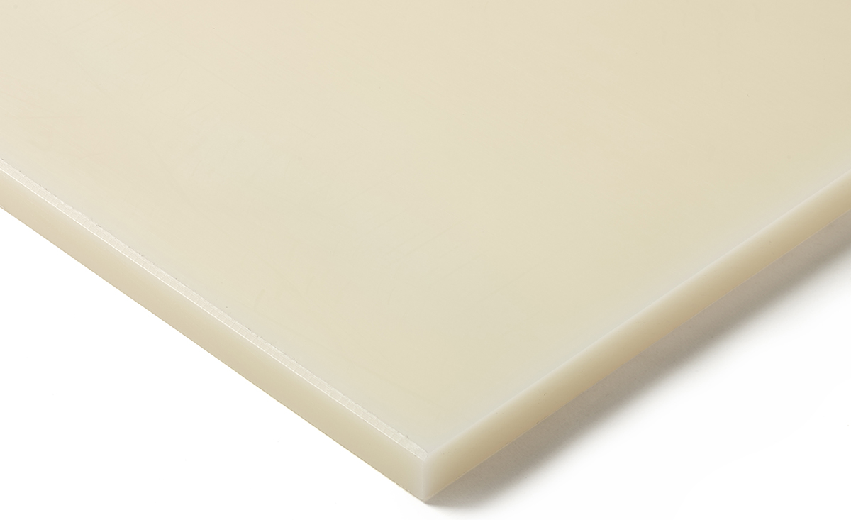RS PRO Natural Polyamide Plastic Sheet, 500 mm x 500mm x 60 mm