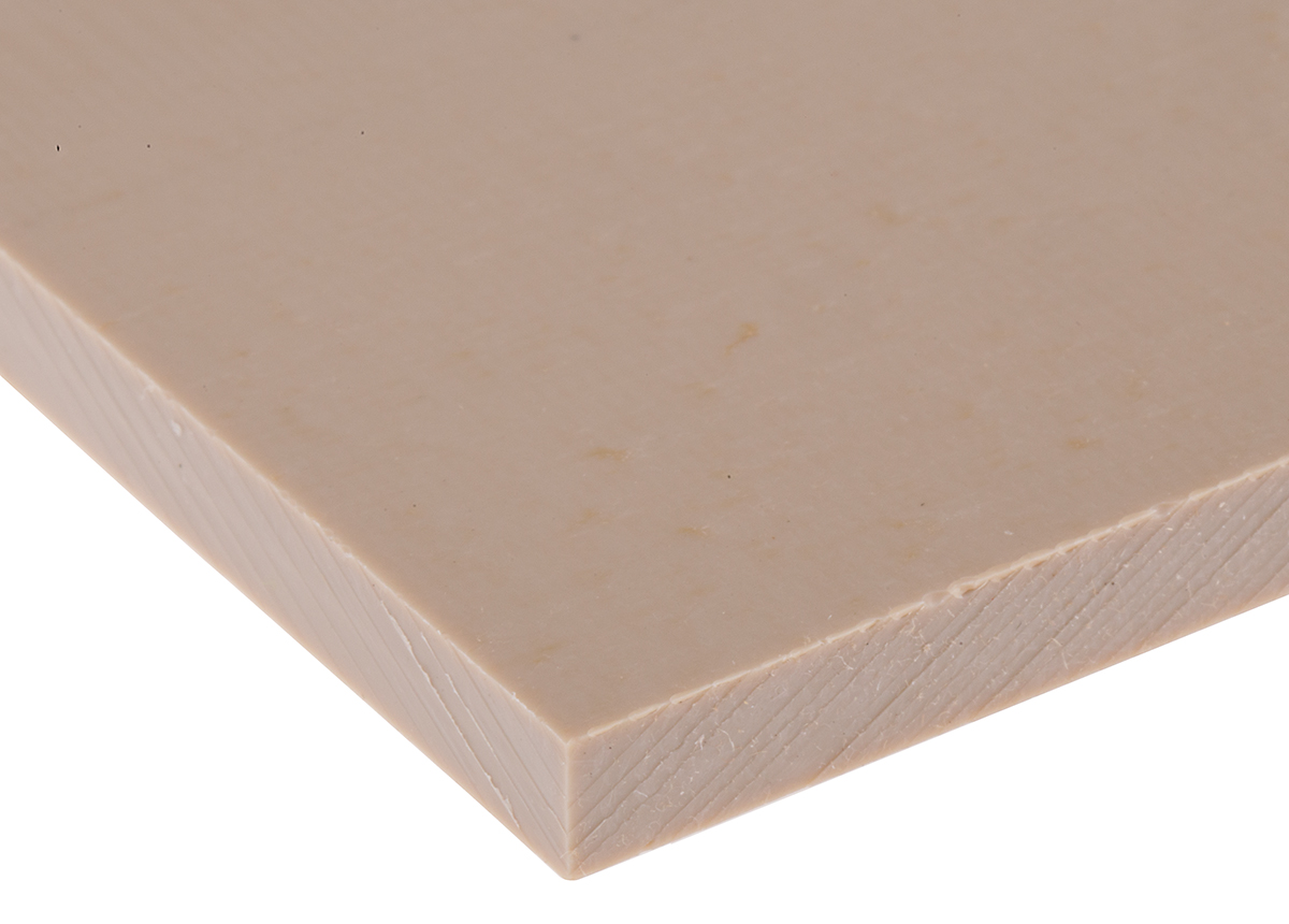 RS PRO Beige Polyetheretherketone Plastic Sheet, 300 mm x 245mm x 6 mm