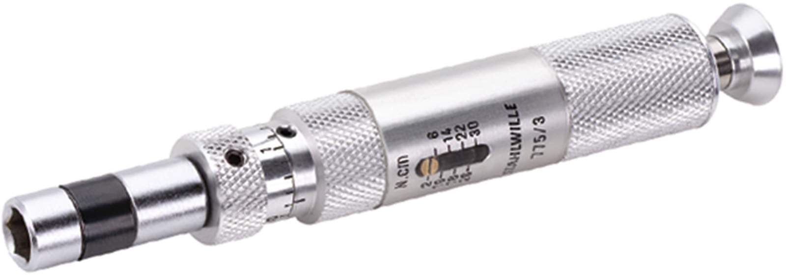 STAHLWILLE Calibrated Hexagonal Torque Screwdriver, 10To50 lb/in, 1/4 in Drive, 6 % Accuracy