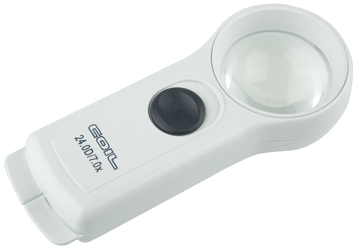 Coil Illuminated Magnifier, 7x x Magnification, 45 mm Diameter
