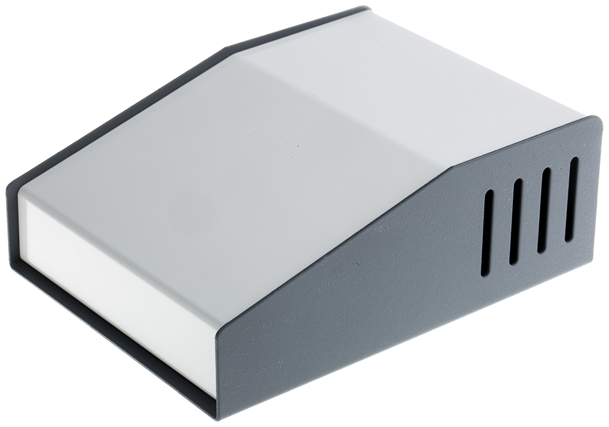 Hammond 515 Series Grey Steel, Aluminium Desktop Enclosure Sloped Front, 159 mm 58 mm, 117 mm
