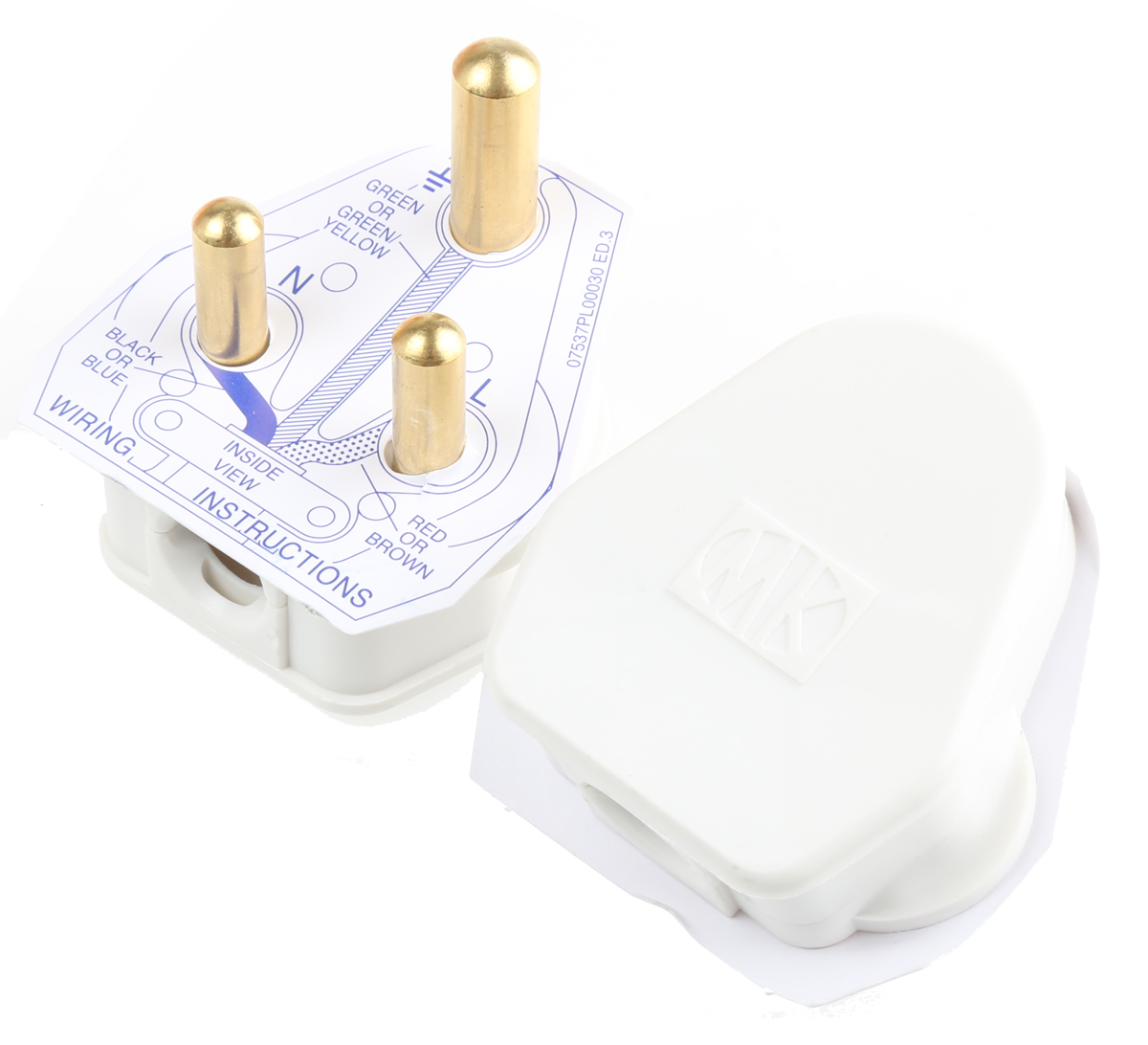 MK Electric UK Mains Plug White, 15A, Cable Polyvinyl Chloride, Screw