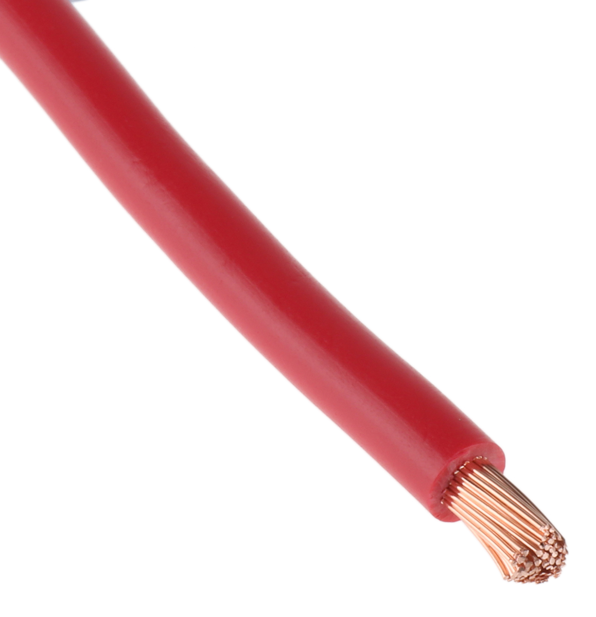 RS PRO FLEXIBLE BK Series Red 10 mm² Hook Up Wire, 7 AWG, 80, 25 m, Polyvinyl Chloride, Polyvinyl Chloride