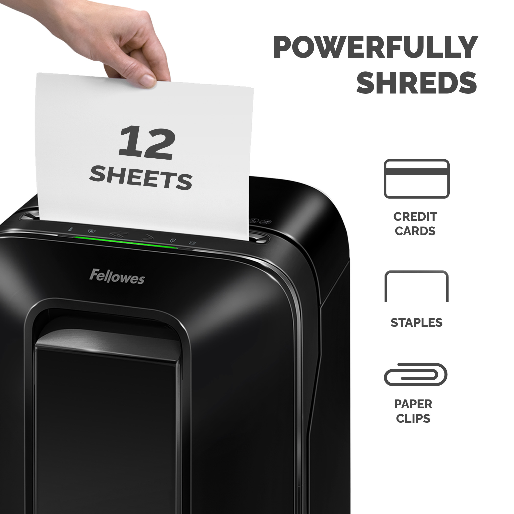 5160001 Fellowes Powershred, Powershred LX201 Powershred LX201 22 L Micro Shredder