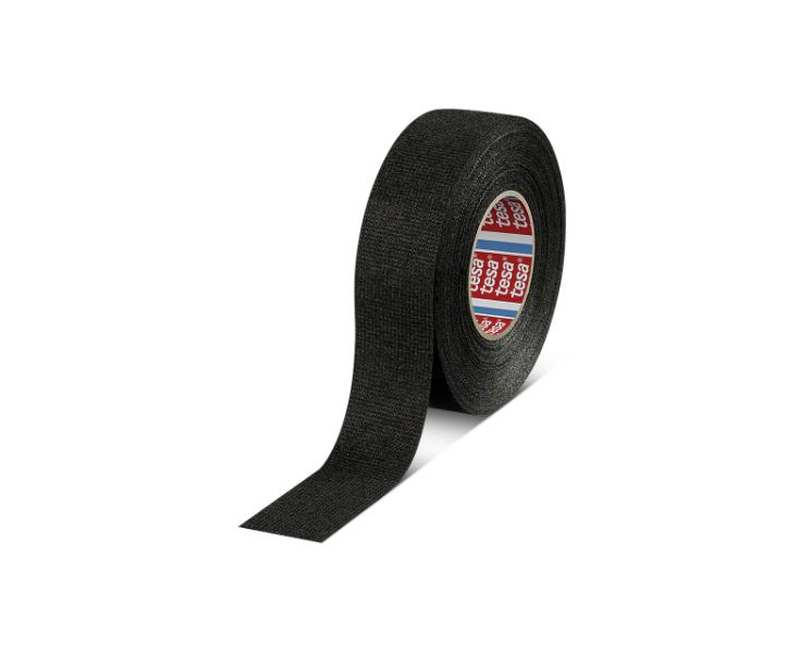 Tesa Tesa 51608 Black Polyethylene Terephthalate PET Fleece Wire Harness Tape, 9mm x 25 m