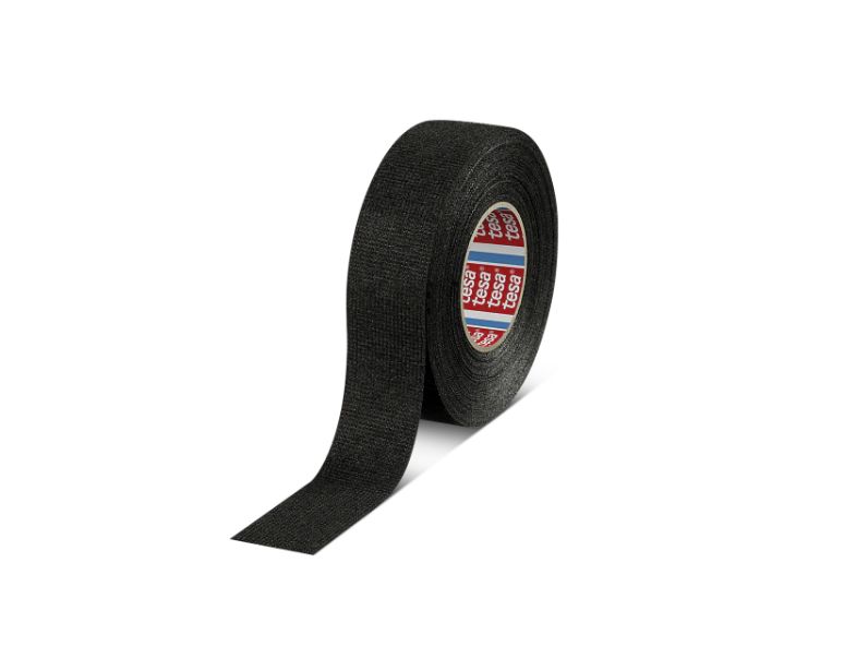 Tesa Tesa 51608 Black Polyethylene Terephthalate PET Fleece Wire Harness Tape, 15mm x 25 m