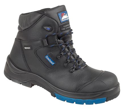 Himalayan HIMALAYAN Black Metal Free Toe Capped Unisex Safety Boots 11, EU 46 European Standard EN ISO 20345