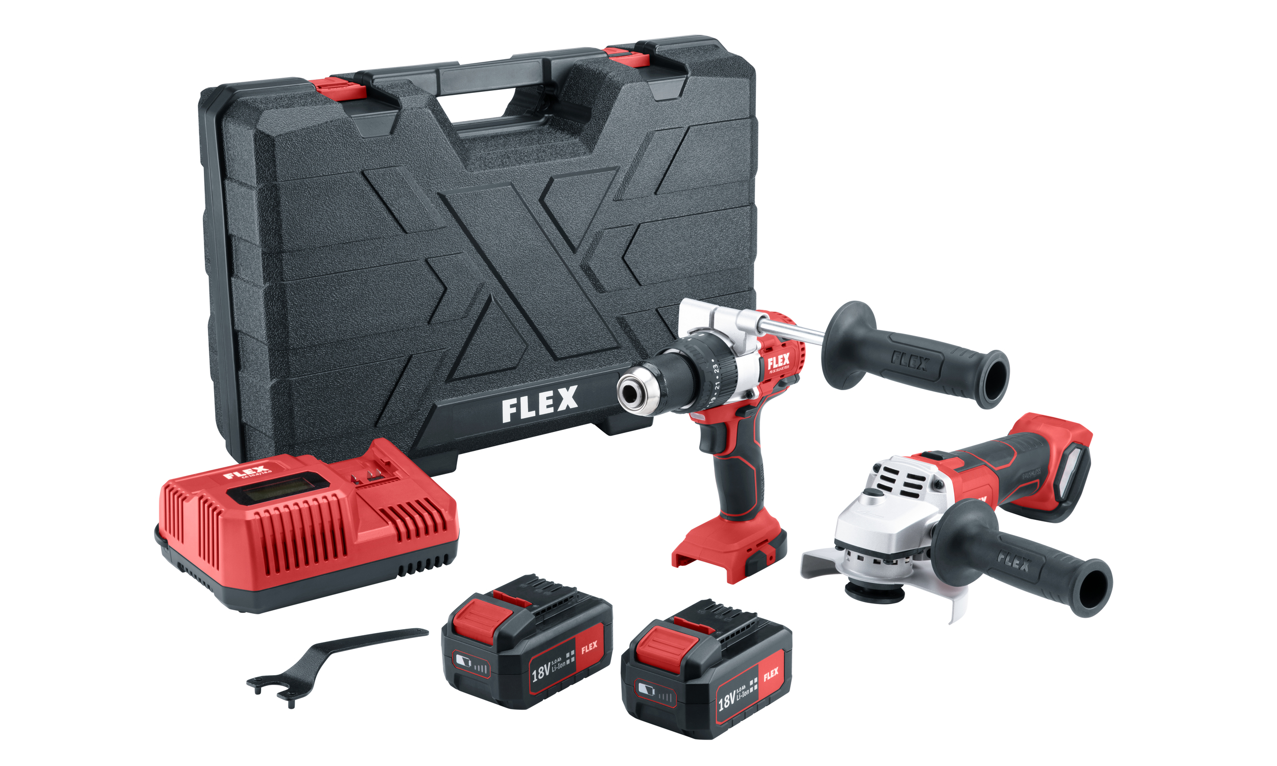 Flex 516198 - Cordless Impact Driver with 2 x 5 Ah Batteries