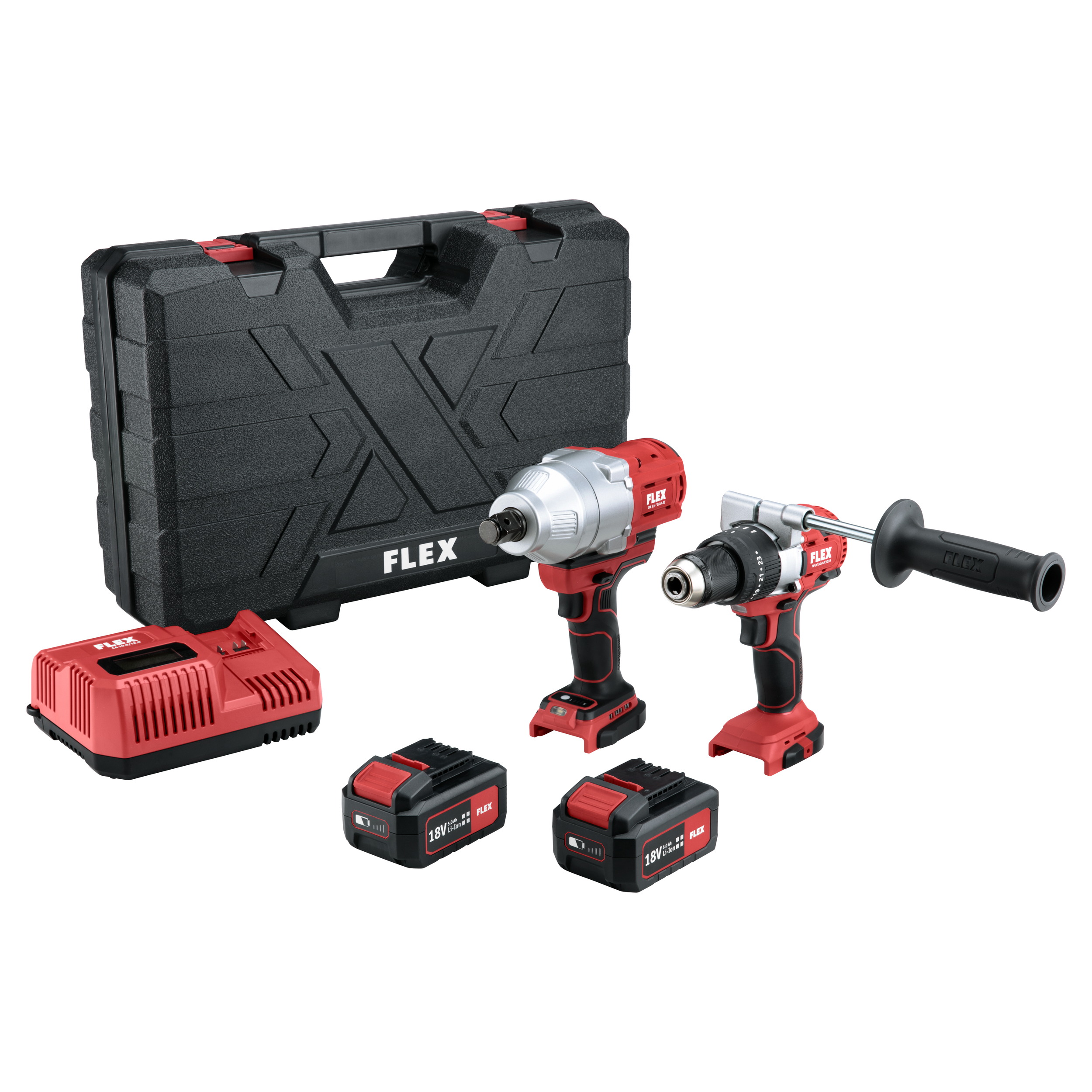 Flex 516228 - Cordless Impact Driver with 2 x 5 Ah Batteries