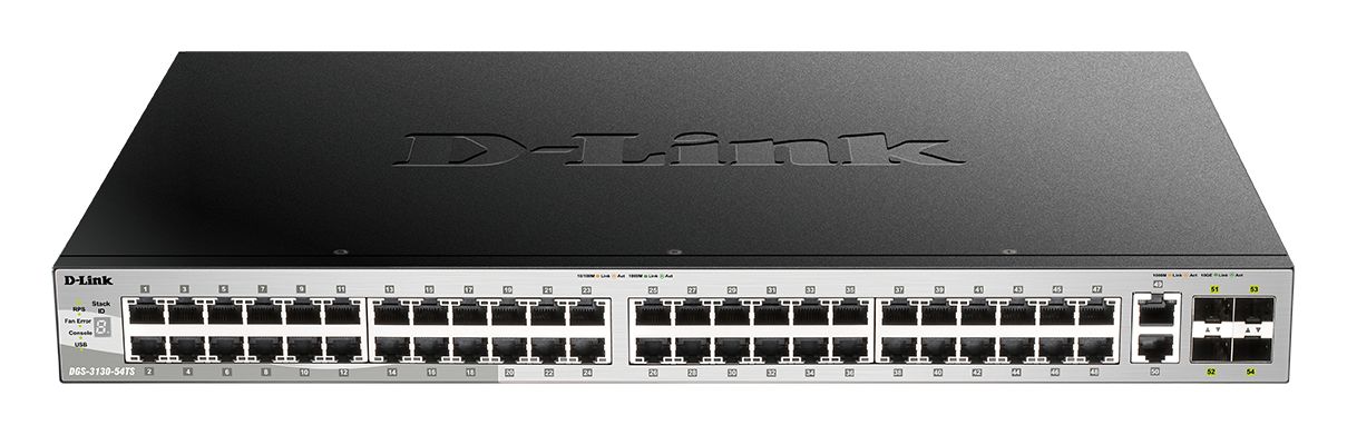 D-Link 54-Port Layer 3 Stackable Managed Switch with 10G Uplinks, Managed 54 Port Network Switch, UK