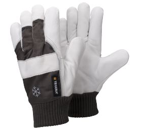 Tegera TEGERA Grey, White Leather Work Gloves, Size 11