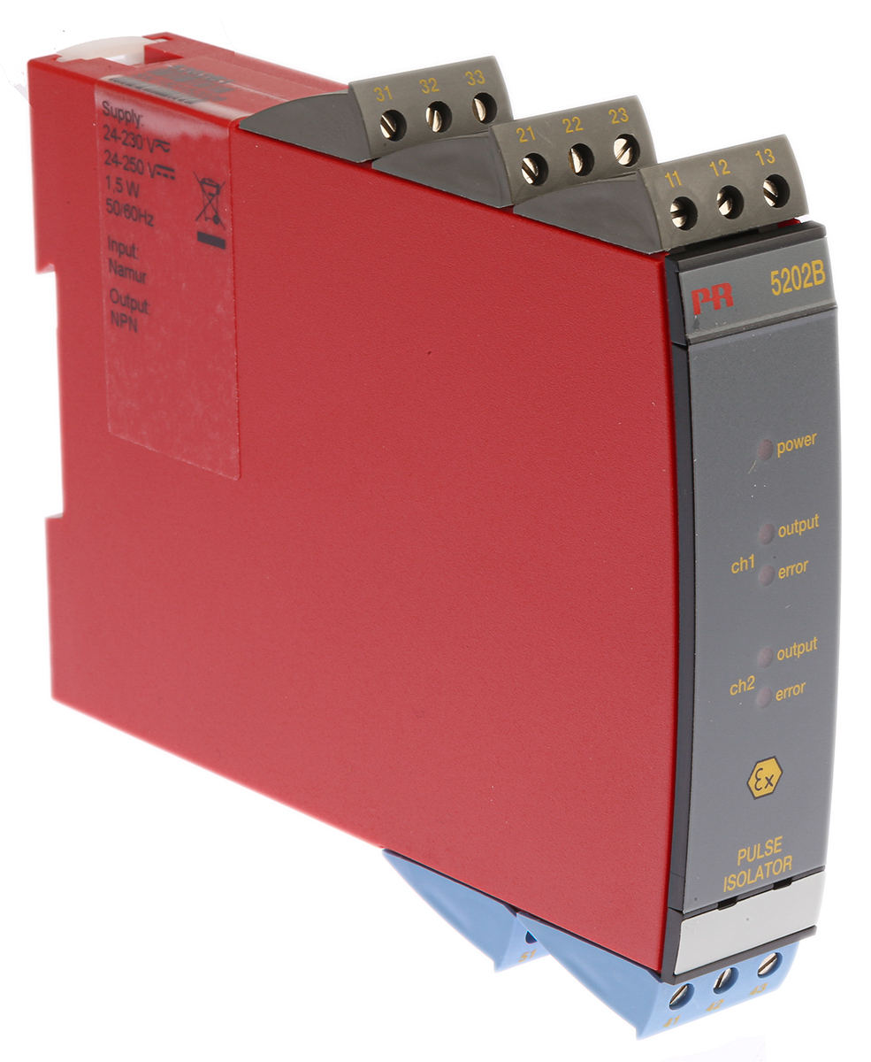 5202b1 PR Electronics 2 Channel Galvanic Barrier, Pulse, ATEX