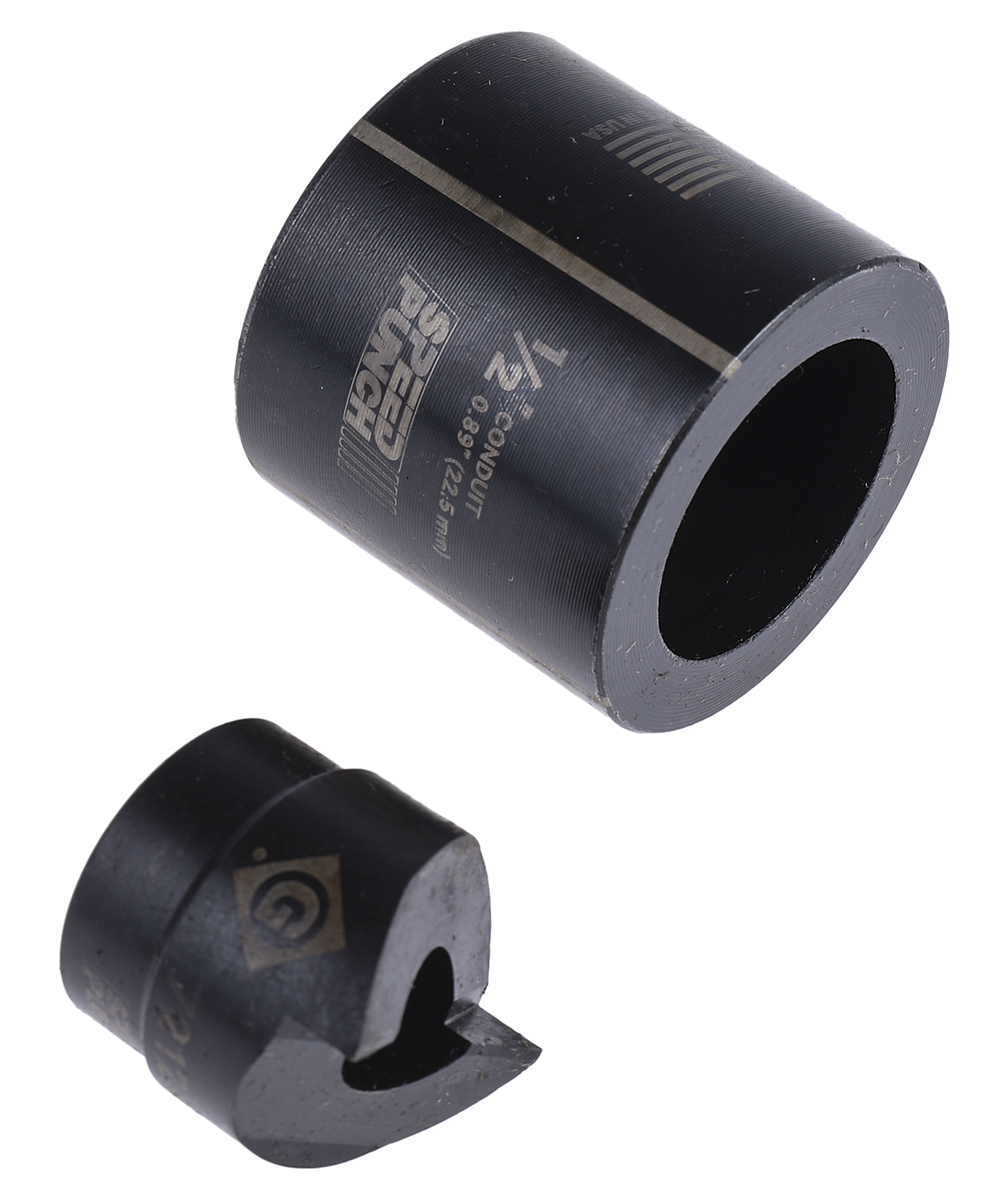 Greenlee , 1 Piece Punch & Die Set, 22.5 mm, kit contents: Pg 16, 20, Speed Lock & Draw Stud 9.5 mm (For Iso 16/20/25