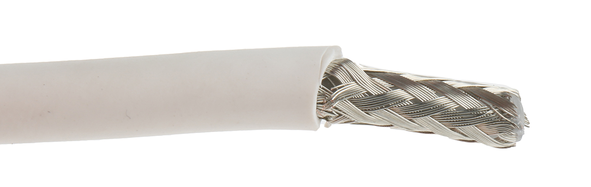 521-7900 Belden MRG5800 Series, 100 m, RG58 Coaxial Coaxial Cable 50 Ω, White, Unterminated