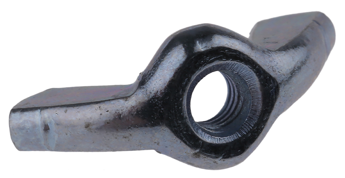 521-844 RS PRO 18 mm Bright Zinc Steel Wingnut, M3