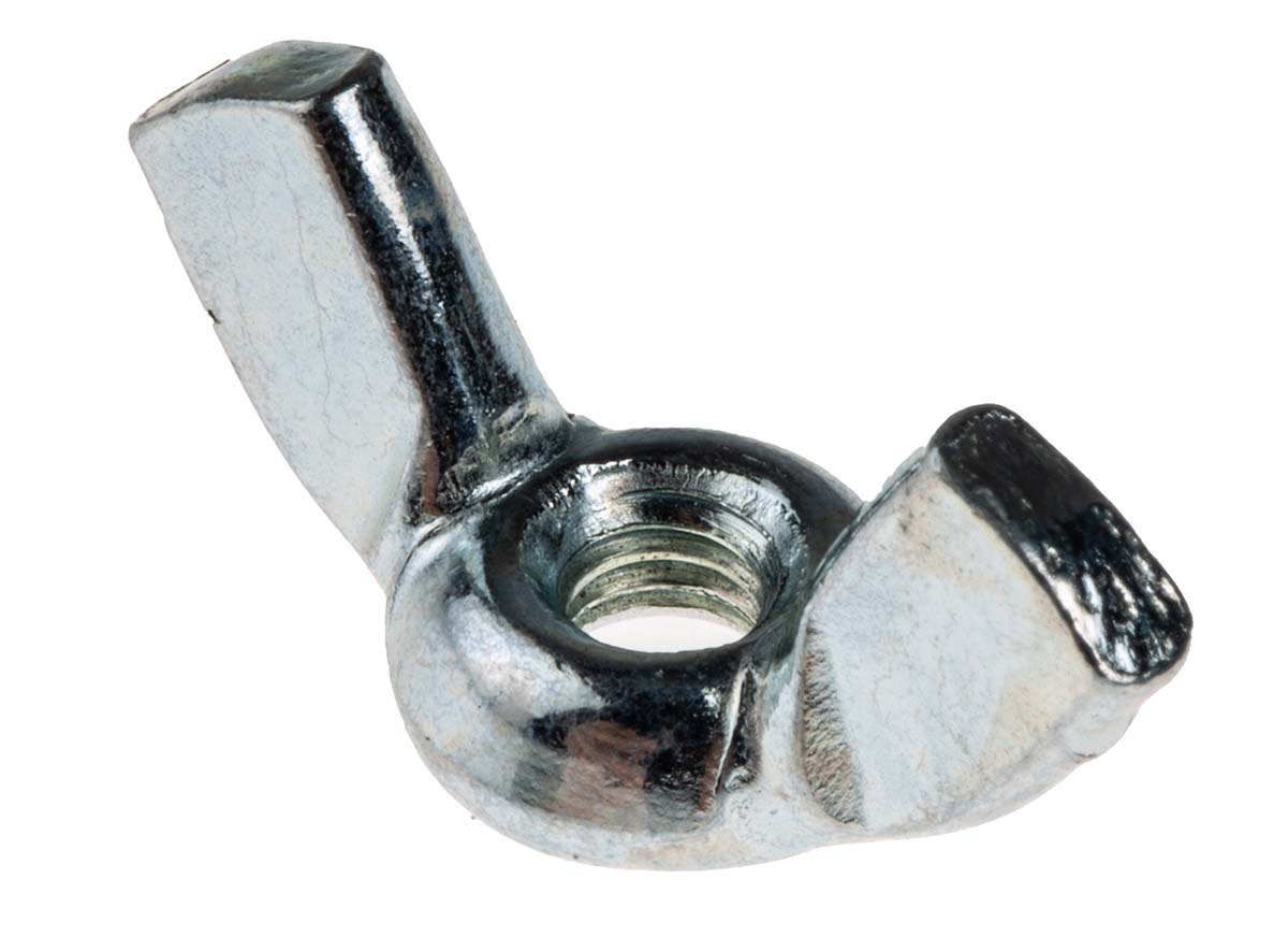 RS PRO 18 mm Bright Zinc Stainless Steel Wingnut, M4