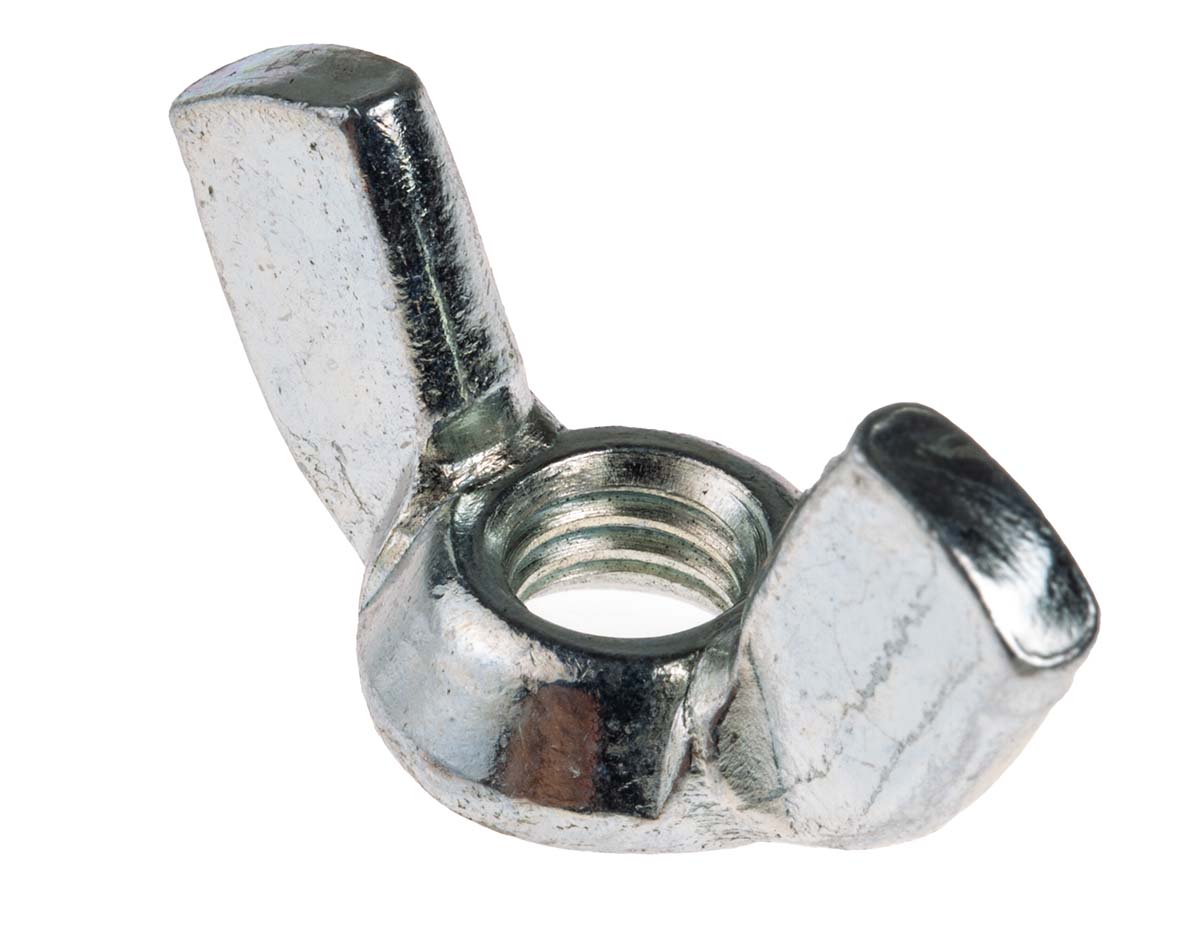 RS PRO 30 mm Bright Zinc Stainless Steel Wingnut, M6