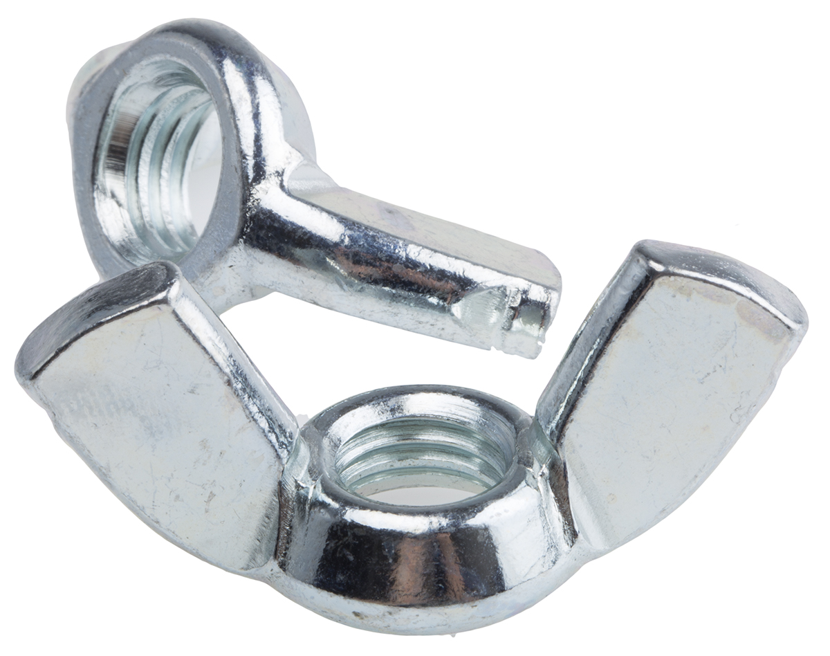 RS PRO 48.8 mm Bright Zinc Stainless Steel Wingnut, M12