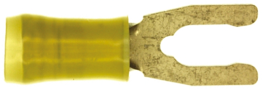 TE Connectivity, PIDG Insulated Crimp Spade Connector, 12 AWG to 10 AWG, M5 Stud Size Nylon, Yellow