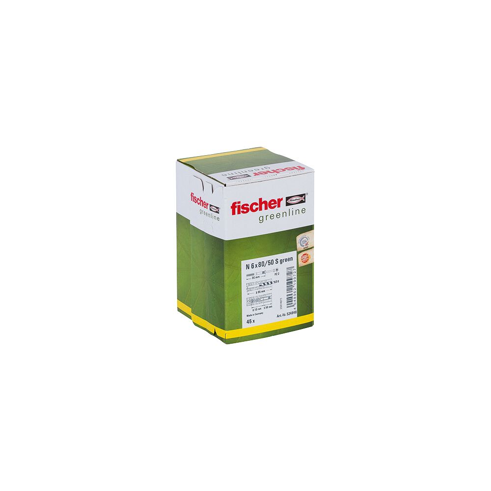 524848 Fischer Fixings Frame Fixing , length 80 mm, fixing hole diameter 6 mm