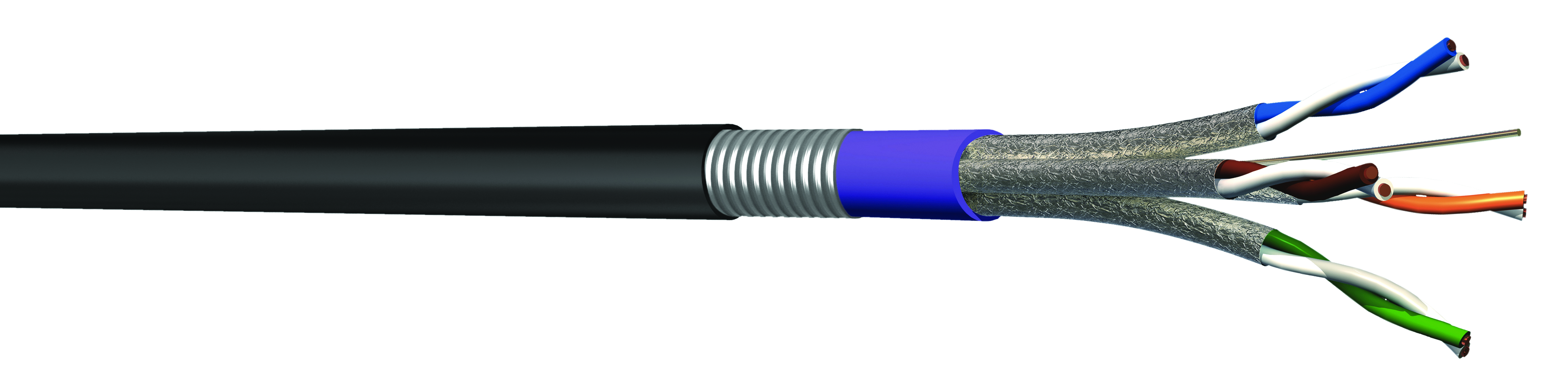 CAE Multimedia Connect MMC, 100 m Cat6a Ethernet Cable, Black, Shielded Screened Polyethylene Sheath
