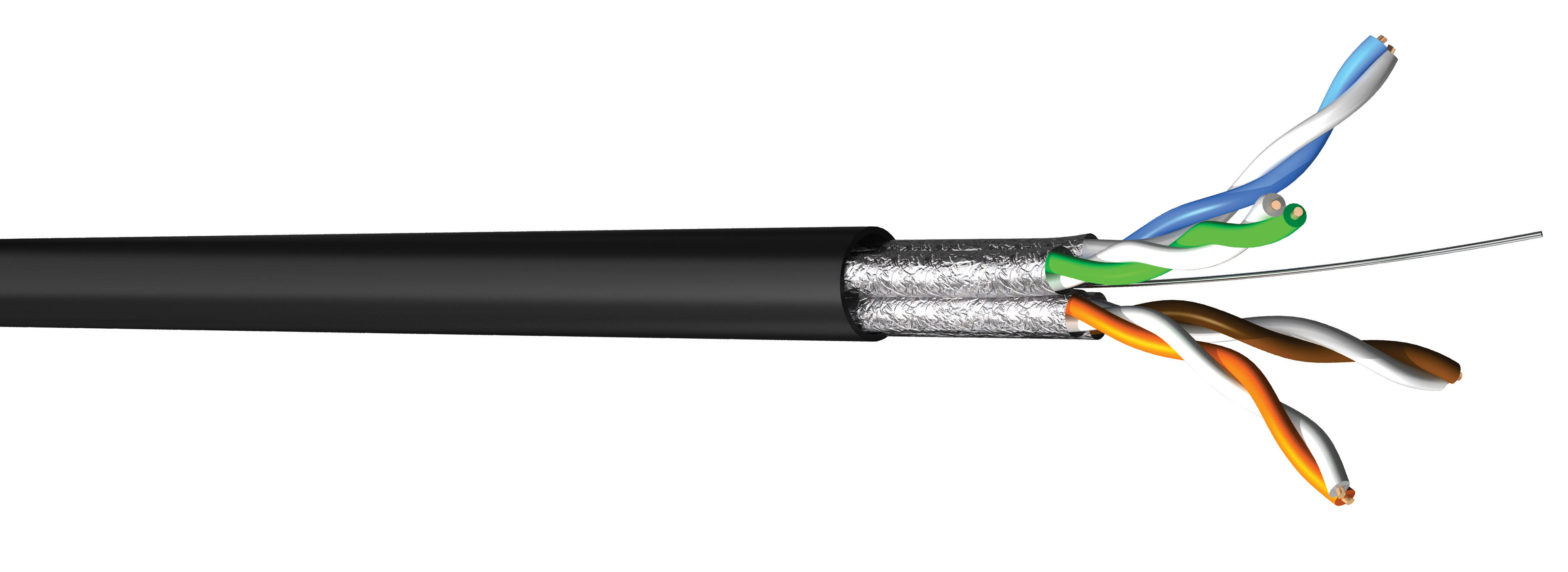 CAE Multimedia Connect MMC, 100 m Cat6a Ethernet Cable, Black, Shielded Screened Low Smoke Zero Halogen Sheath