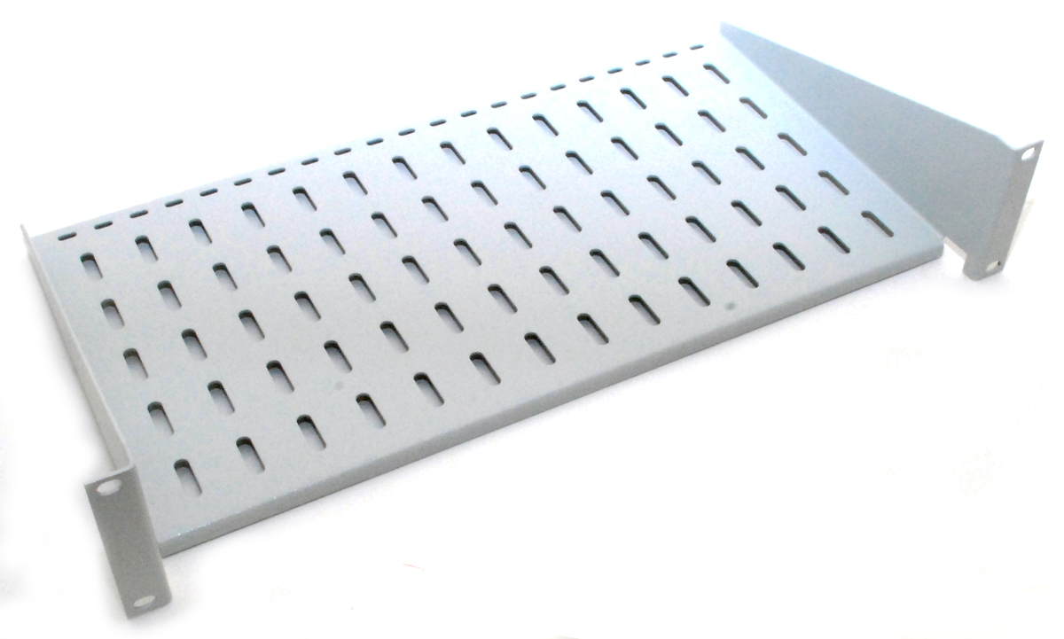 RS PRO Grey Adjustable Shelf, 2 U, 20kg Load, 483mm x 250 mm