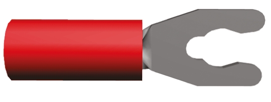 TE Connectivity, PIDG Insulated Crimp Spade Connector, 22 AWG to 16 AWG, M3.5 Stud Size Nylon, Red