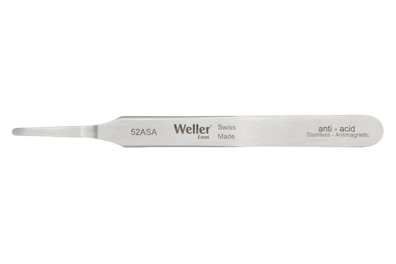 52asa Erem 120in Stainless Steel Rounded ESD Safe Tweezer