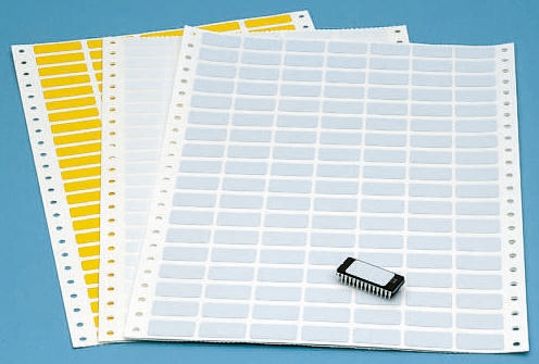 Brady White Adhesive Printer Label Sheet, Pack of 500