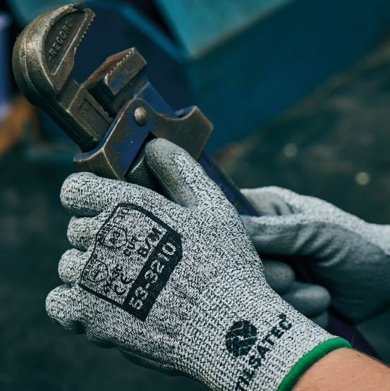 53-3210-07 Tilsatec 53 3210 Black, Grey Fibreglass, HPPE, Polyamide, Polyethylene Terephthalate, Spandex Glove, Size 7,
