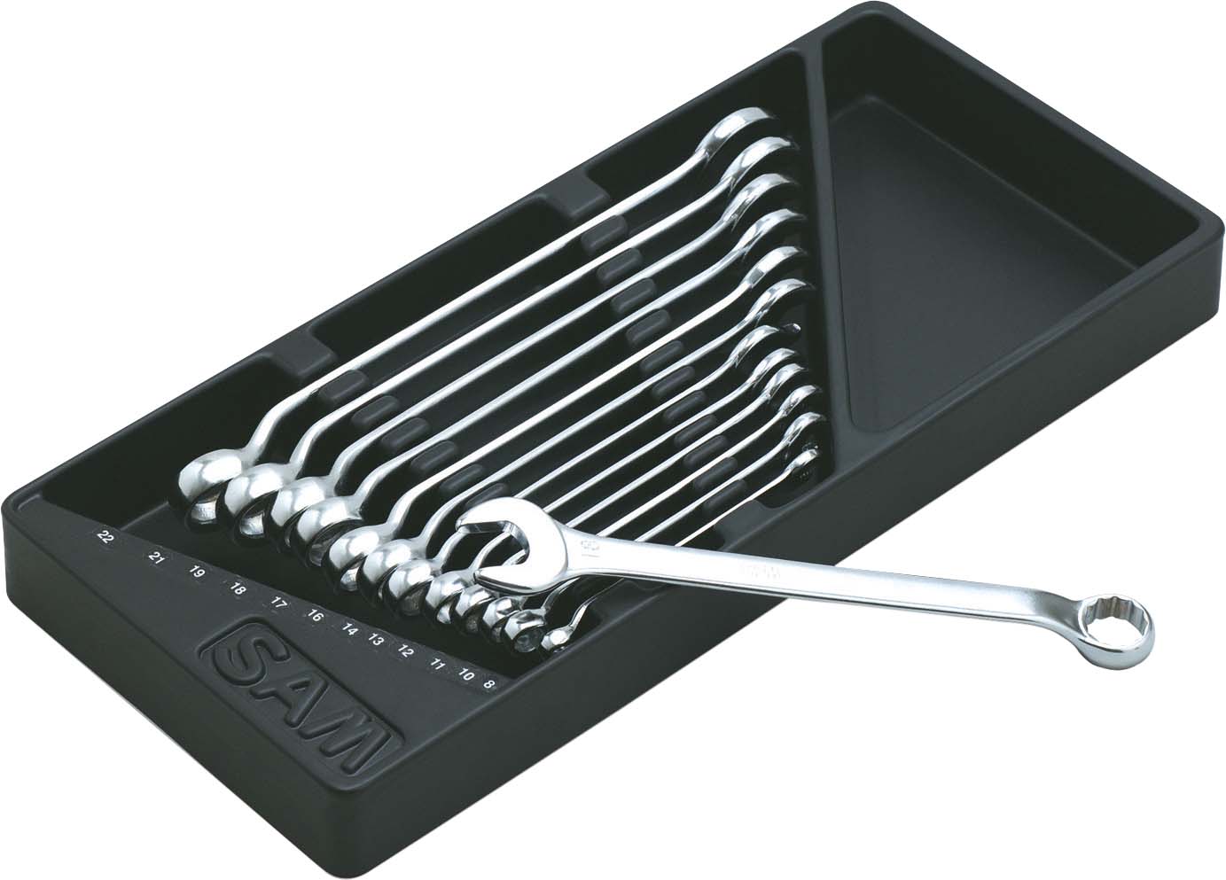 SAM 12-Piece Combination Spanner Set, 8 to 22 mm, Chrome Vanadium Steel