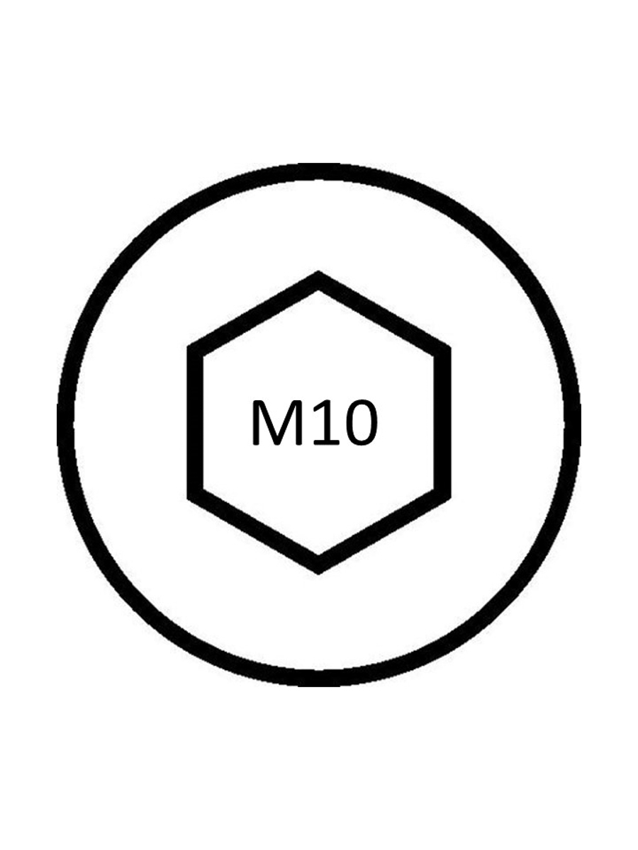 530-775 RS PRO, Plain Stainless Steel Hex Nut M10, DIN 934
