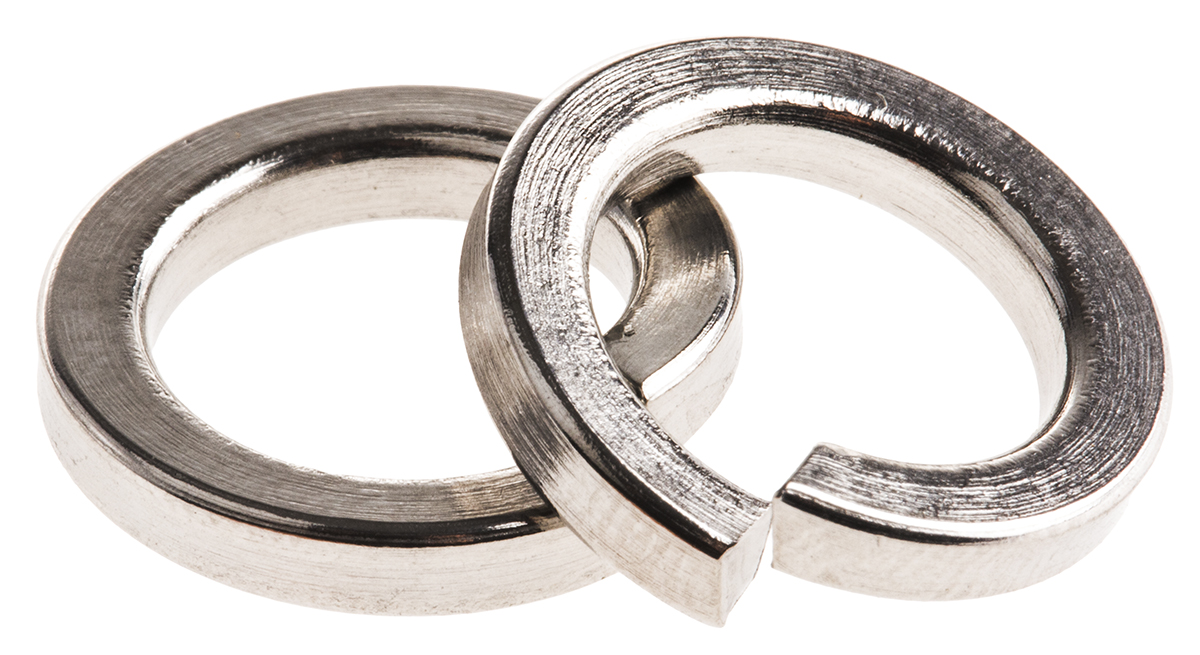 RS PRO Stainless Steel Plain Lock Washers, M10, DIN 7980