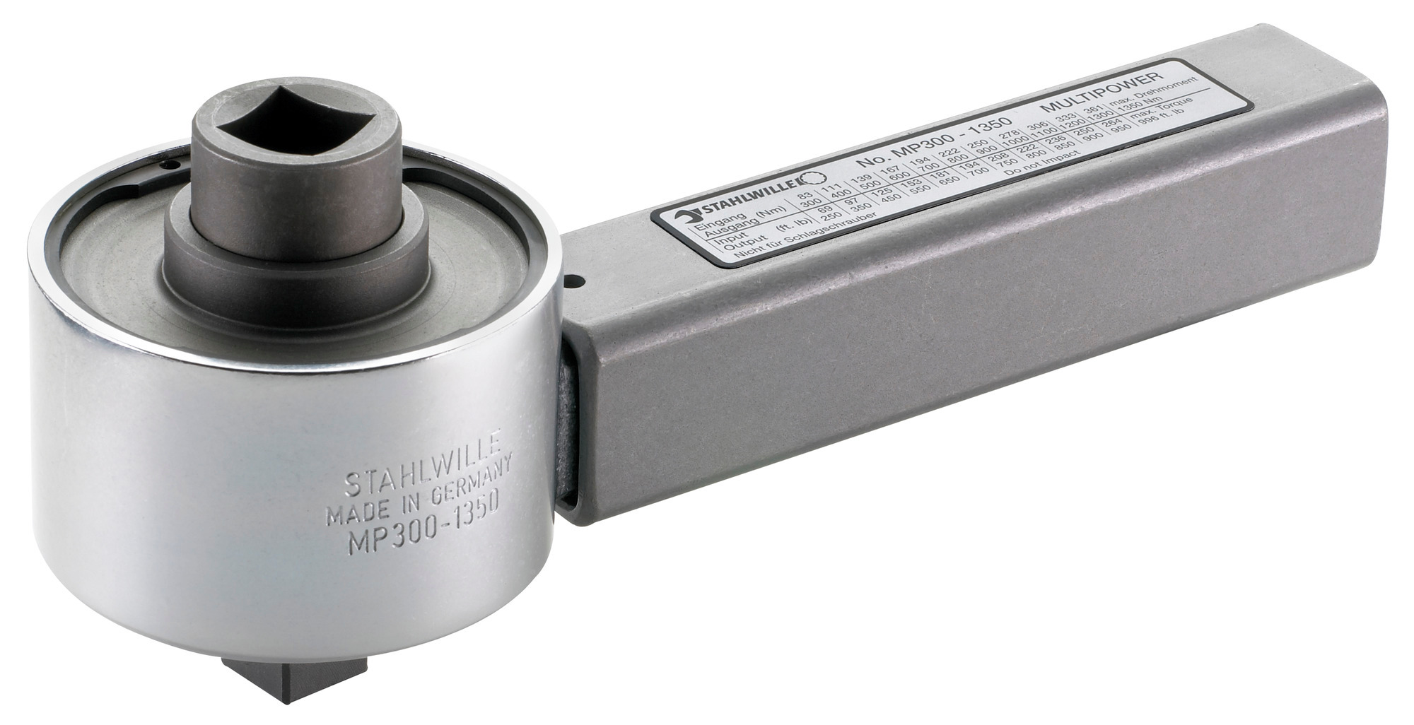 STAHLWILLE Torque Multiplier, 1350 Nm max O/P, 4:1 ratio, 3/4 in I/P drive