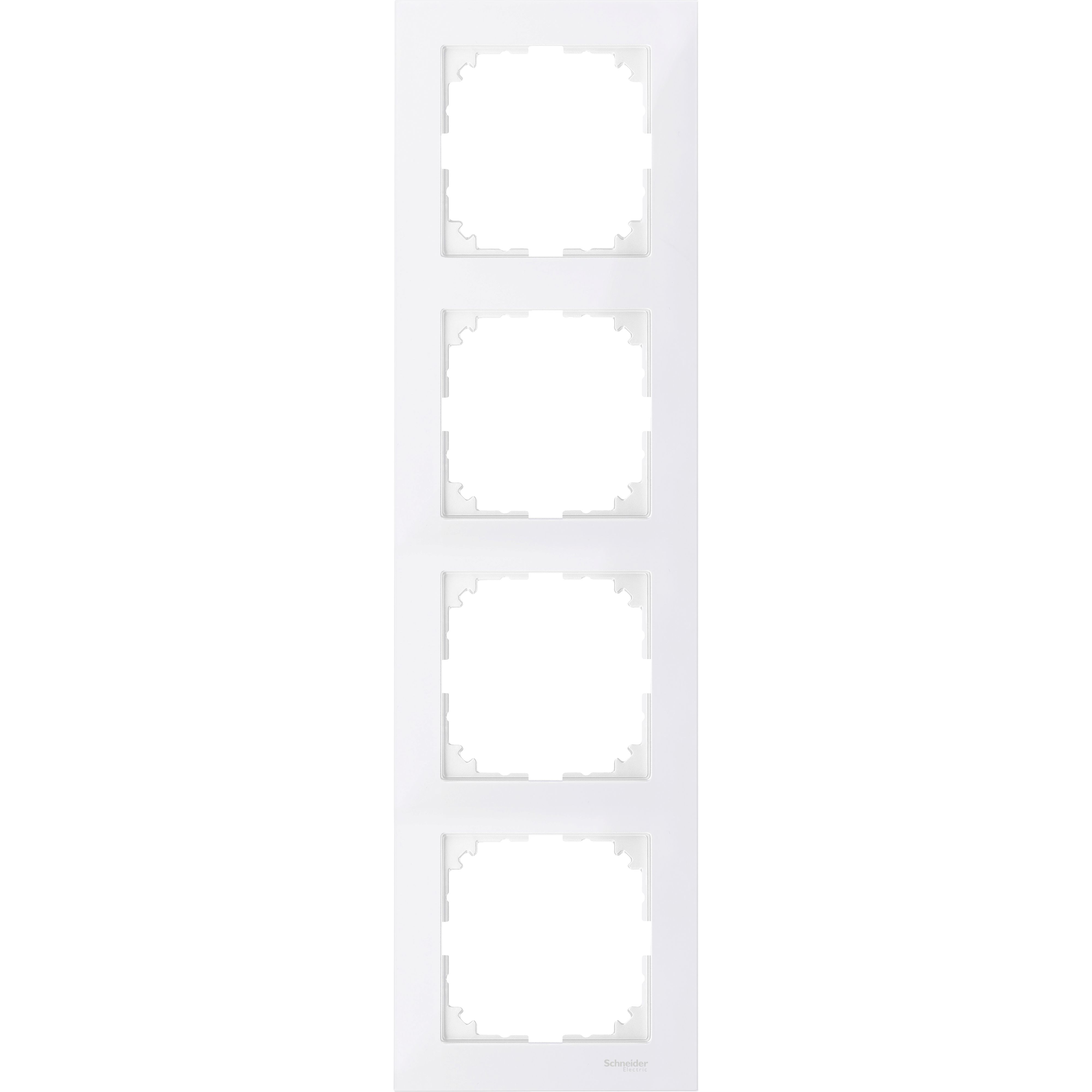 Schneider Electric White 4 Gang Cover