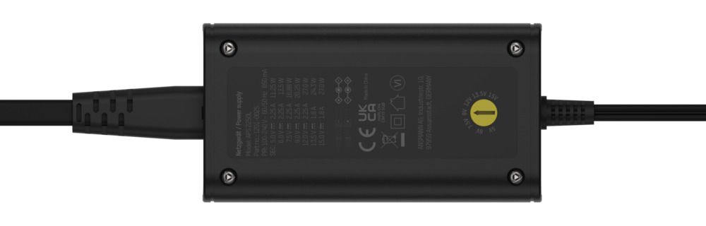 5311133-uk Ansmann 27 W AC-DC Converter Power Supplies AC/DC Adapter 2-Pin (EU), 3-Pin (Global) 12V dc, 13.5 V dc, 15 V dc, 5 V dc,
