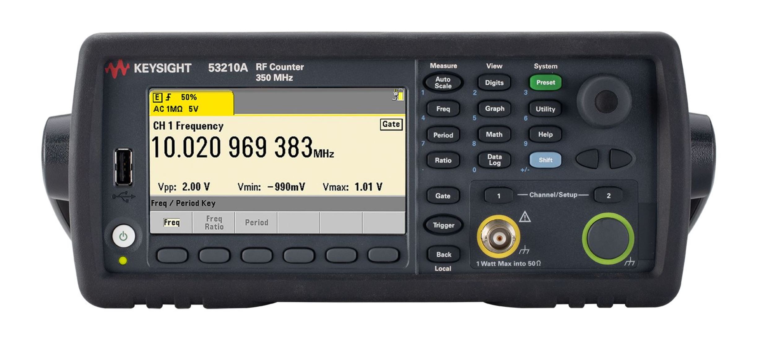 Keysight Technologies 53210A Frequency Counter, 0 Hz Min, 350 MHz Max, 10 digits/s Resolution