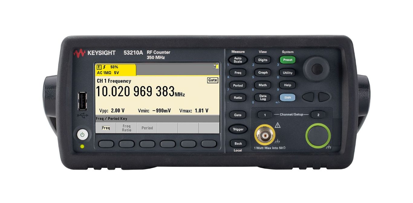 Keysight Technologies 53210A Frequency Counter, 0 Hz Min, 350 MHz Max, 10 Digits Resolution