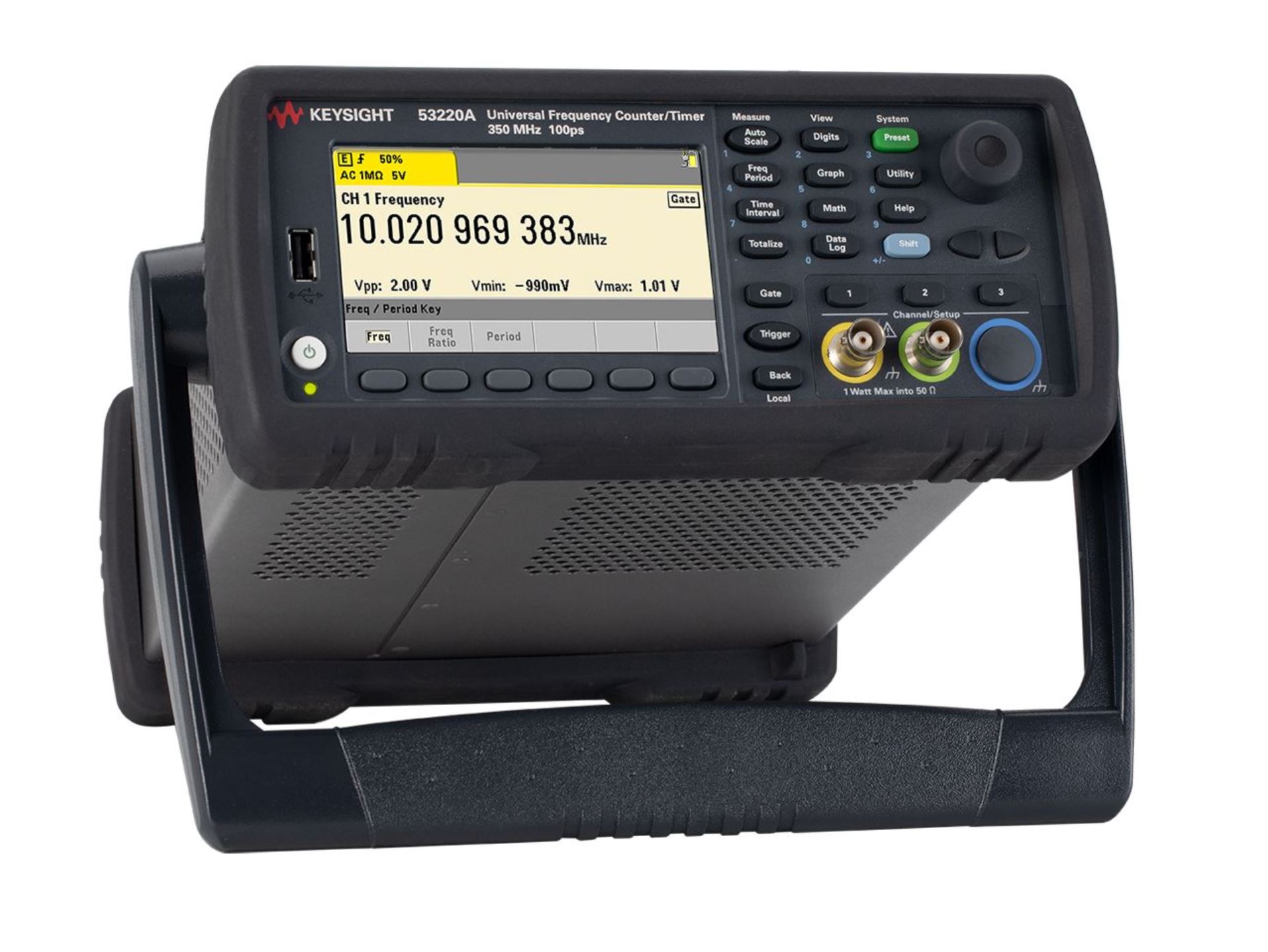 53220a-53220a-010 Keysight Technologies 53220A Frequency Counter, 350 MHz Max, 12 digits/s Resolution