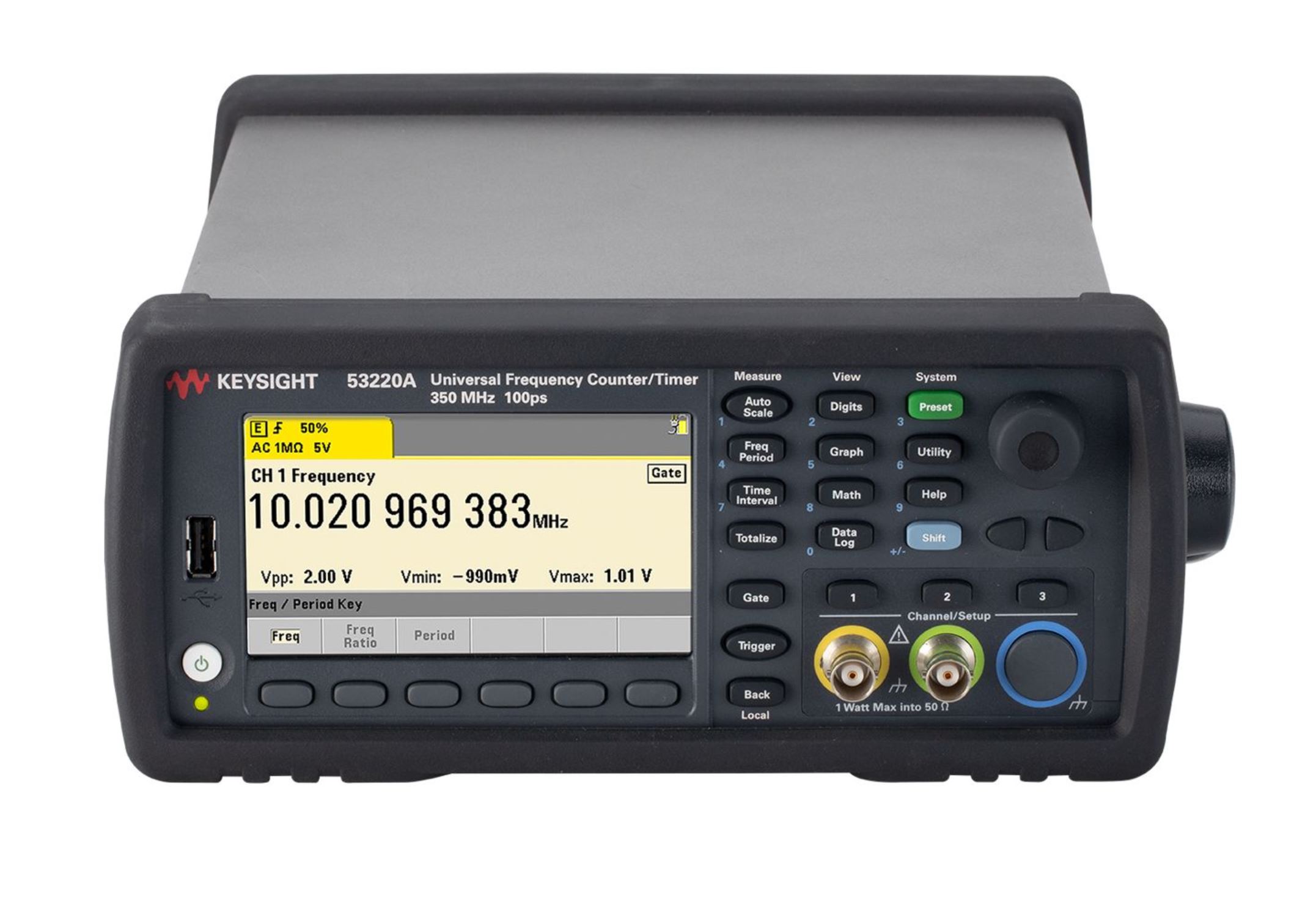 53220a-53220a-010 Keysight Technologies 53220A Frequency Counter, 350 MHz Max, 12 digits/s Resolution