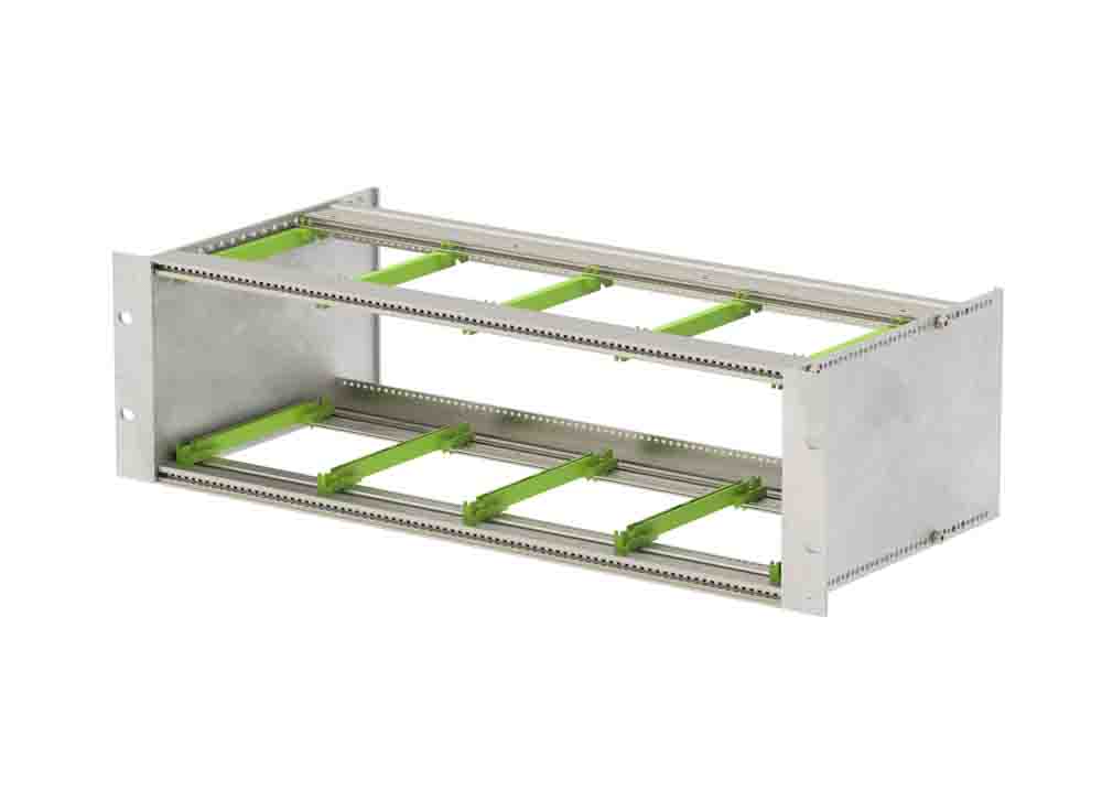 Bopla Interzoll Series 3 U Aluminium Sub Rack, 84 HP, 218 mm Depth
