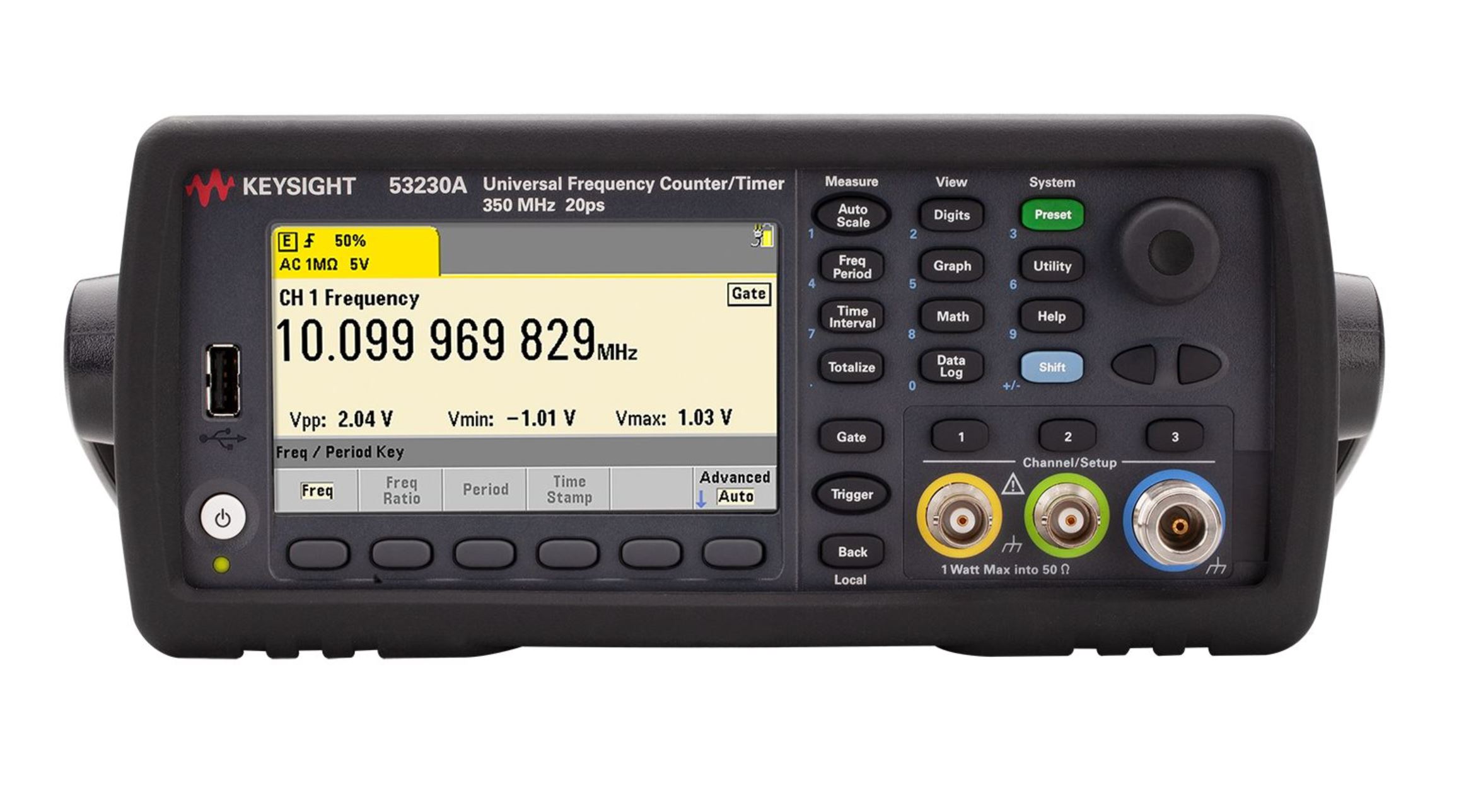 Keysight Technologies 53230A Frequency Counter, 0 Hz Min, 350 MHz Max, 12 digits/s Resolution