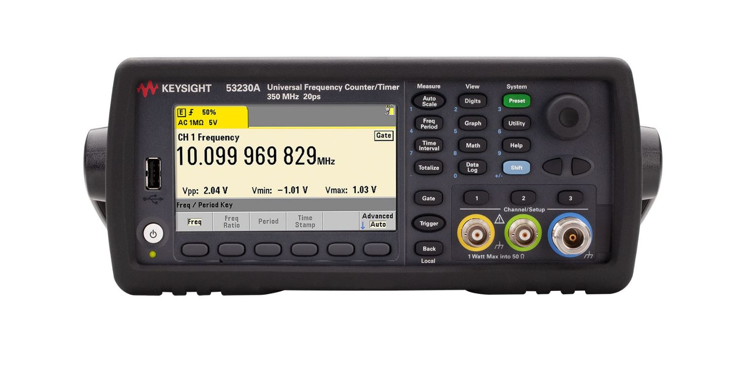 Keysight Technologies 53230A Frequency Counter, 0 Hz Min, 350 MHz Max, 12 Digits Resolution