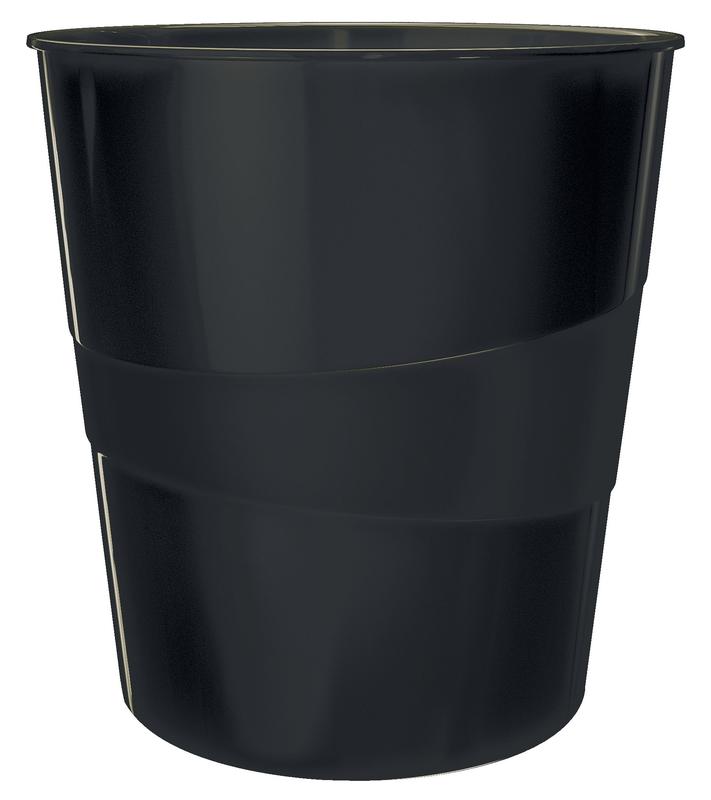 Leitz Leitz Recycle Waste Paper Bin 15L Black No Lid Polypropylene Waste Bin