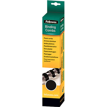 Fellowes Black A4 Binding Comb, 12 mm Diameter
