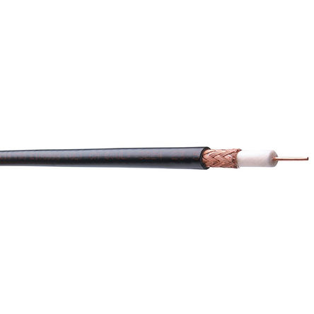 Belden 533945 Series, 152 m, RG6/U Coaxial SDI Coaxial Cable 75 Ω, White, Black, Unterminated