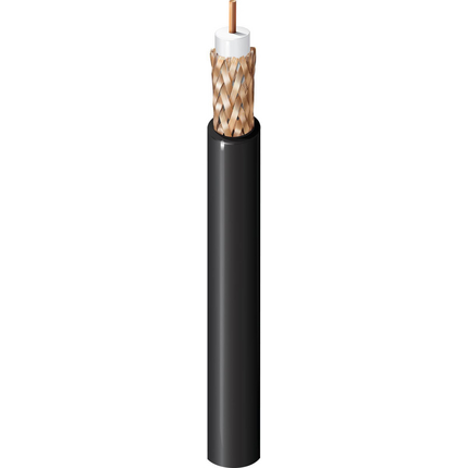 53394500152 Belden 533945 Series, 152 m, RG6/U Coaxial SDI Coaxial Cable 75 Ω, White, Black, Unterminated
