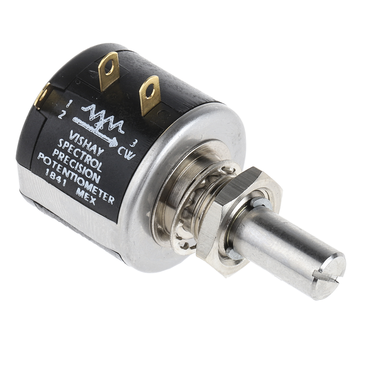 Vishay 534 10 kΩ Rotary Potentiometer 10-Turns 1-Gang Bush, 534-1-1-103